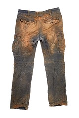 Image showing Trousers with mud