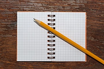 Image showing Notebook with Pencil