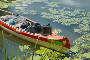 Image showing Canoe on the riverside