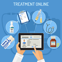 Image showing Treatment online concept