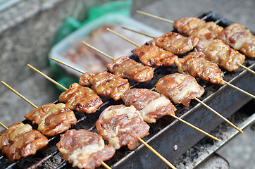 Image showing Thai style grilled pork 