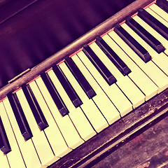 Image showing Keyboard of an old piano