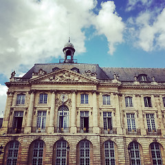 Image showing Historic building of Place de la Bourse in Bordeaux