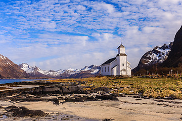 Image showing Church with a beach