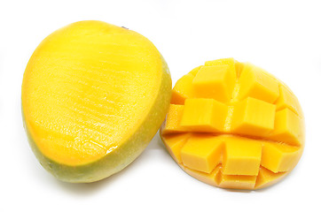 Image showing Mango cubes slices