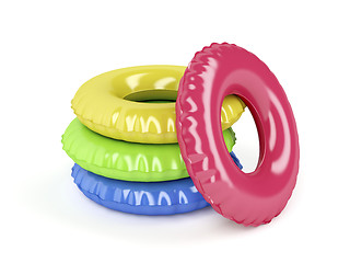 Image showing Swim rings with different colors