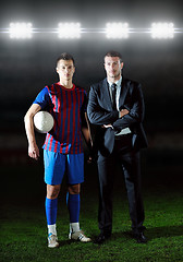 Image showing professional sport manager and coach