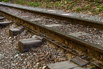 Image showing The old railway track