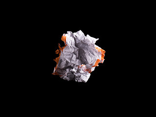 Image showing Crumpled white sheet of paper