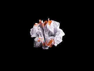 Image showing Crumpled white sheet of paper