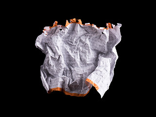 Image showing Crumpled white sheet of paper