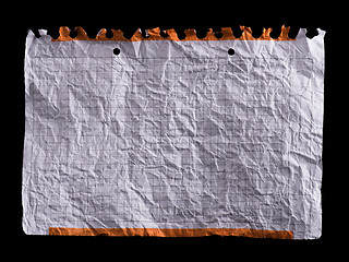 Image showing Crumpled white sheet of paper