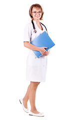 Image showing Female doctor on white