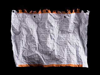 Image showing Crumpled white sheet of paper