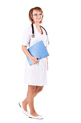 Image showing Female doctor on white
