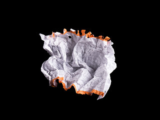 Image showing Crumpled white sheet of paper