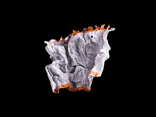 Image showing Crumpled white sheet of paper