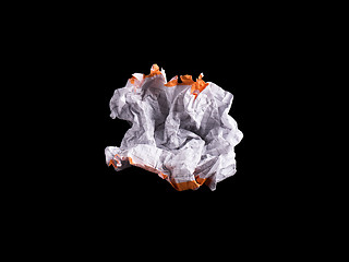 Image showing Crumpled white sheet of paper