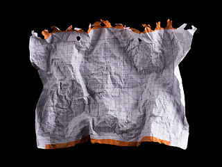 Image showing Crumpled white sheet of paper