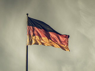 Image showing Vintage looking German flag