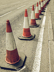 Image showing Vintage looking Traffic cone