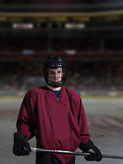 Image showing hockey player portrait