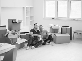 Image showing young couple in new house