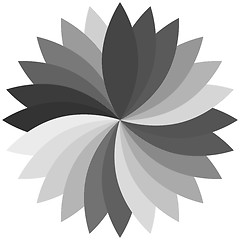 Image showing Flower color lotus silhouette for design illustration