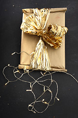 Image showing Christmas gift idea how to decorate a gift Beautifully wrapped gift