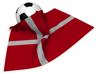 Image showing soccerball and flag of denmark - 3d rendering