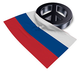 Image showing peace symbol and flag of russia - 3d rendering