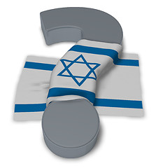 Image showing question mark and flag of israel - 3d illustration