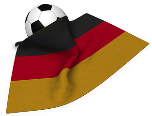 Image showing soccerball and flag of germany - 3d rendering