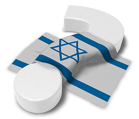 Image showing question mark and flag of israel - 3d illustration