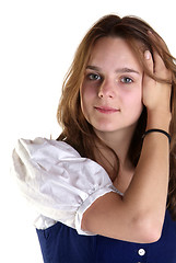 Image showing woman hand in hair