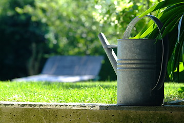 Image showing watering can of metal
