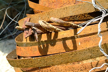 Image showing rusty spiral of metal