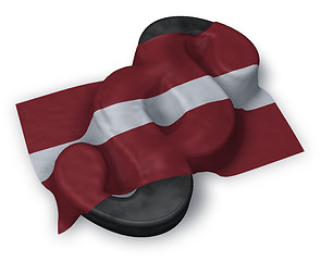 Image showing paragraph symbol and flag of latvia - 3d rendering