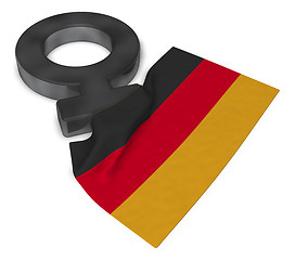 Image showing female symbol and flag of germany - 3d rendering
