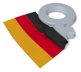 Image showing female symbol and flag of germany - 3d rendering