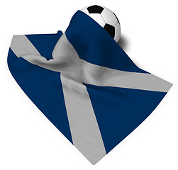 Image showing soccer ball and flag of scotland - 3d rendering