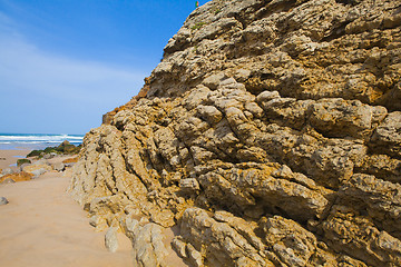 Image showing The rocky coast seen in Portugal Sintra