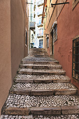 Image showing Old stairs in Lisbon  