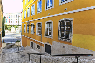 Image showing Street  in old town of Lisbon, Portugal