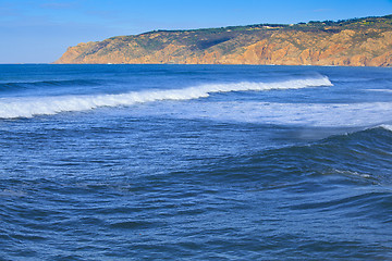 Image showing Rocky Coast Extending into the Sea