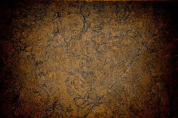 Image showing Vignetted stone wall background with lots of texture