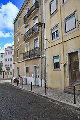 Image showing Street  in old town of Lisbon, Portugal