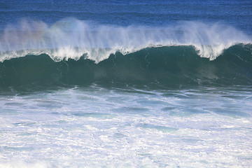 Image showing Sea surf great wave break on coastline