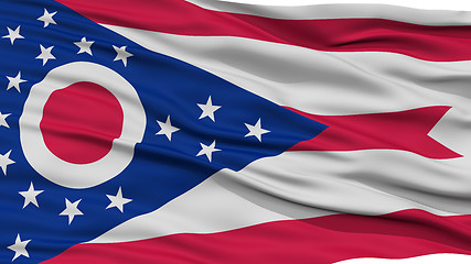 Image showing Closeup Ohio Flag, USA state