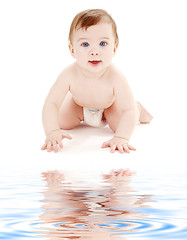 Image showing crawling baby boy